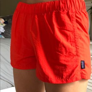 Vibrant Orange/Red Patagonia Shorts